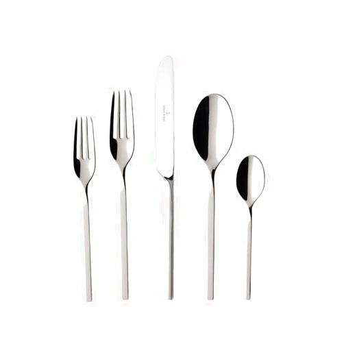 Villeroy & Boch NewWave 20-Piece Flatware Set, Service for 4, 18/10 Stainless Steel Utensils, Dishwasher Safe