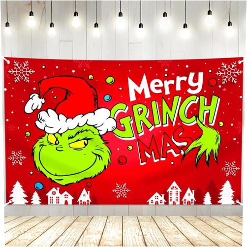Drtupe Merry Christmas Banner 5x3FT Holiday Party Decorations for Kids Home, Christmas Backdrop and Decor