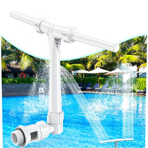 POOLHACKER Pool Fountain - Dual Spray Water Fountains for Above Ground/Inground Pools, 2-in-1 Adjustable Waterfall Pool Sprinkler Fountain for Cooling (for in-tex & for Best-Way & Hay-Ward & Cole-Man)