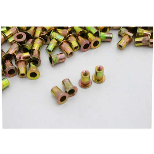 Generic 6-32 Zinc Plated Steel Flange Nutserts - Rivet Nut - Rivnut Nutsert - USA - 100pc