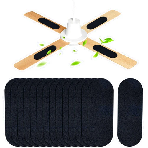 Fantasyon 15 Pack Ceiling Fan Filters for Blades - Activated Coconut Carbon Air Purifier Pads, Universal Easy-Stick Blades Filters for Common Household Contaminants