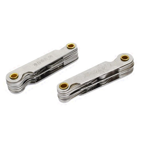 FIYA IIVVERR 0.4mm-6mm Metric 60 Degree 4G-48G Whitworth 55 Degree Screw Thread Pitch Measure Gauge 2Pcs (0.4mm-6mm Métrico 60 Grados 4G-48G Whitworth 55 Grados de Rosca de Tornillo Medida de Paso 2 Unids