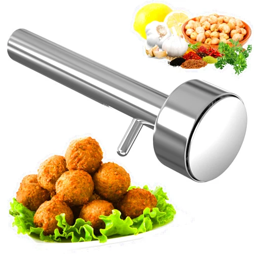 IBYX Falafel and Meatball Maker Scoop |Food Safe and Non-Sticky Stainless-Steel Meatball and Falafel Baller Tool | Simple Scoop and Drop (Small)