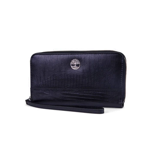 Timberland Women's Leather RFID Zip Around Wallet Clutch with Wristlet Strap