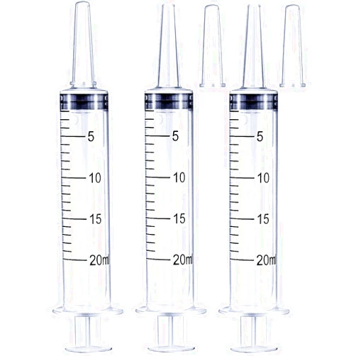 HiMo 20ml Syringe for Liquid, Oral, Scientific Labs, Measurement, Dispensing, with Cap- 3 Pack 20ml Syringes