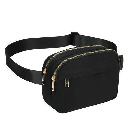 MAXTOP Belt Bag Fanny Packs for Women Men with Adjustable Strap Fashion Waist Pack Large Crossbody Bag for Yoga Workout Running Traveling Gym (Black)