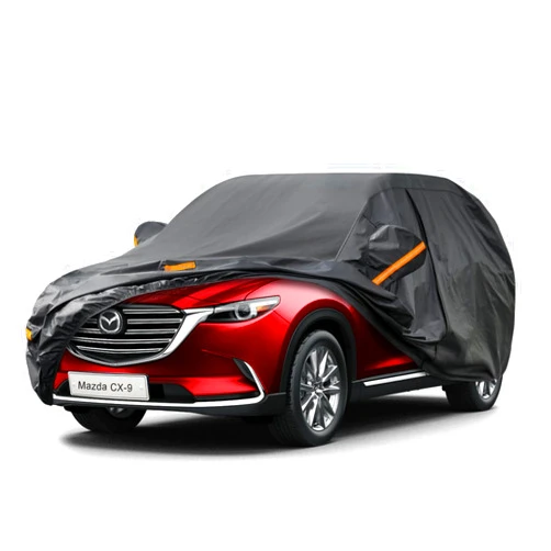 Kayme 7 Layers SUV Car Cover Custom Fit for Mazda CX-9/CX-90/CX 9/CX 90 (2007-2025) Waterproof All Weather for Automobiles, Outdoor Full Cover Rain Sun UV Protection.Black