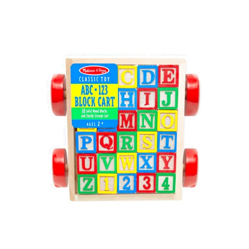 Melissa & Doug Classic ABC Block Cart , 1 Count (Pack of 1)