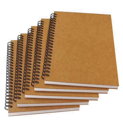 YUREE A5 Spiral Notebook Lined, 100gsm Thick Paper & Hard Kraft Cover, 60 Sheets (120 Pages), 8.35