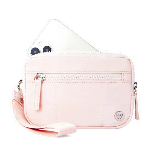 WESTBRONCO Wristlet Wallets for Women Nylon Quilted Wallet with 3 Zipper Purse for Travel Credit Card Holder Phone Organizer