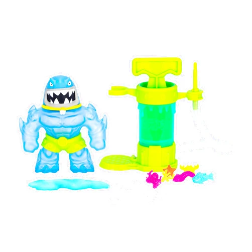 Heroes of Goo Jit Zu Hero Creator Thrash with 3 Unique goo fillings, Mix, Fill & Create Your own Stretchy Action Figure, Play Again and Again