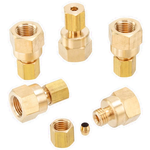 LTWFITTING Brass Compression Tube Fitting 1/8-Inch OD x 1/8-Inch Female NPT Coupler (Pack of 300)