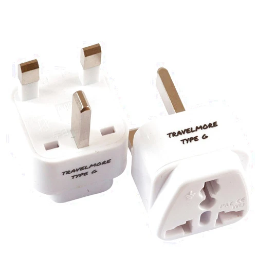 TravelMore 2 Pack UK Travel Adapter for Type G Plug - Works with Electrical Outlets in United Kingdom, Hong Kong, Ireland, Great Britain, Scotland, England, London, Dublin & More