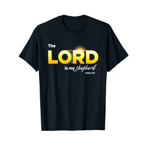 Mjr41 Bible Verse Psalm 23 The Lord Is My Shepherd Christian T-Shirt