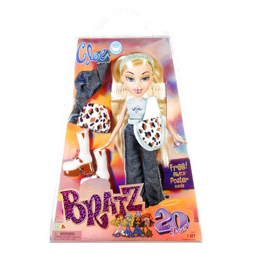 Bratz 20 Yearz Anniversary Edition Cloe Doll - 2 Outfits, Accessories & Holographic Poster - Ages 7+