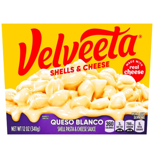 Velveeta Shells & Cheese Queso Blanco Shell Pasta & Cheese Sauce, 12 oz Box