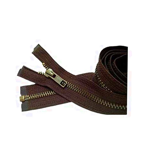 YKK®- Jacket Zippers YKK® #5 Antique Brass- Metal Teeth Separating for Crafter's Special Color Sept. Brown #570 Made in USA -Custom Length (24 inches)