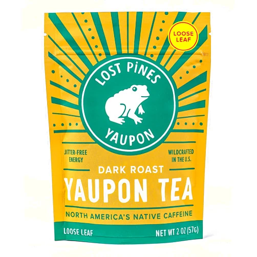 Lost Pines Yaupon Tea 2 oz Dark Roast Yaupon Tea (loose leaf) - Lost Pines Yaupon Tea - Sustainably wild harvested yaupon, the only caffeinated plant native to North America.