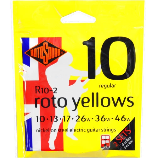 Rotosound Roto Yellows Double Deckers Electric Guitar Strings 2-Pack