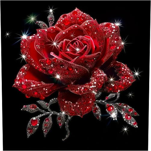 Acelii Red Rose 5D Diamond Art Kits for Adults Beginners,DIY Full Round Drill Diamond Painting Kits, Paint by Diamonds Dots Gem Art Crystal Easy,Home Wall Decor 14X14 Inch