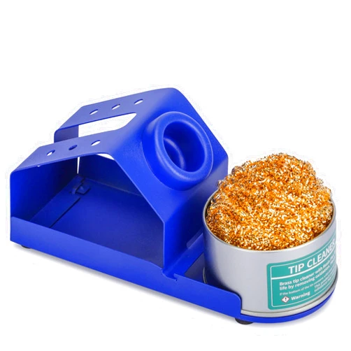 YIHUA M-2 Soldering Iron Holder, Heat-resistant Tip Cleaner with Brass Wool Tip Cleaner and Cleaning Sponge for Stable Soldering Iron Storage and Cleaning