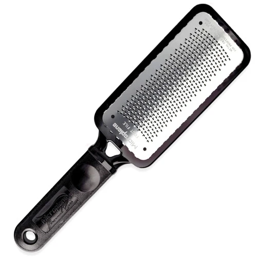 Microplane Colossal Foot File Scraper - The Original Stainless Steel Foot Rasp, Dead Skin/Callus Remover for Feet, Gentle Foot Scrubber, Pedicure Tools for Salon-Quality Foot Care, Black
