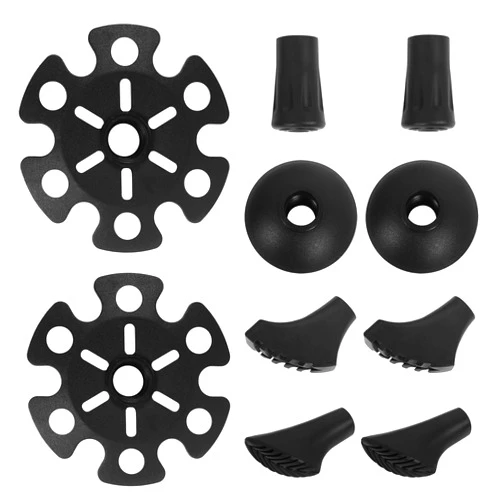 Alongscenery Trekking Pole Rubber Tips Replacement Protectors,Hiking Pole Tips Accessories for Most Standard Pole Canes,Walking Stick Tips Rubber,All Season Universal-10 Packs
