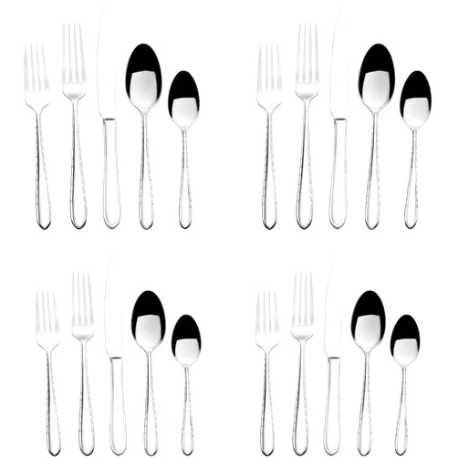 Mikasa Arturo 18/10 20 Piece Stainless Steel Flatware Set, Service For 4