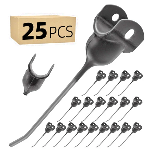 Maple Farm Seats Inc 25PCS Hay Rake Teeth 185, Heavy Duty Universal Replacement Hay Rake Tines Rubber Mounted Tedder Baler Pickup Bolt On Tine Tooth Parts, Fits John Deere 700 705 AE56204 Vermeer 2888-001 R-9/21/23/24