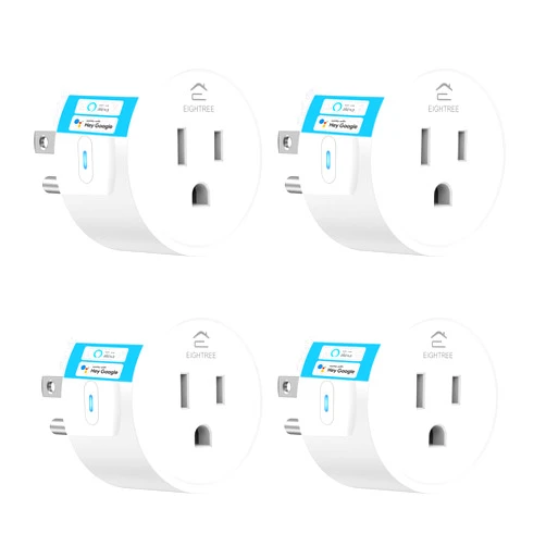 EIGHTREE Smart Plug, Smart Plugs That Work with Alexa and Google Home, Compatible with SmartThings, Smart Outlet with WiFi Remote Control and Timer Function, 2.4GHz Wi-Fi Only, 4 Packs