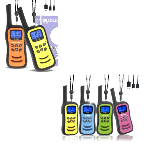 QUOLIX Walkie-talkies for Kids, Rechargeable Kids Walkie-talkies 6 Pack with Long Range, 2 3 4 5 Year Old Boys Girls Birthday Gift & Toys.