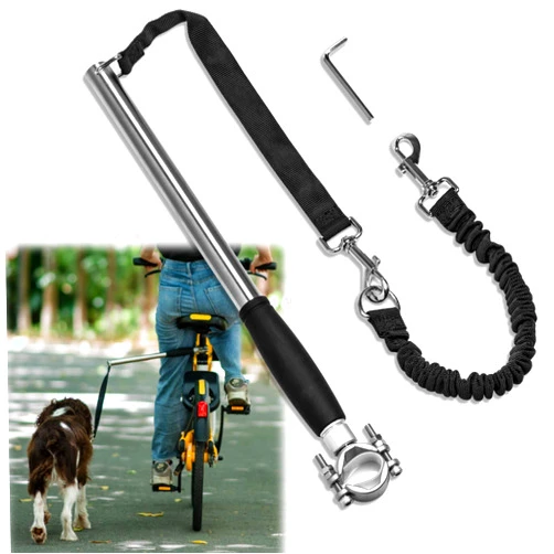 Unicam Retractable Bicycle Dog Leash, Hands Free Bike Leash for Pet Dogs, Safety Dog Bike Leash Fit for Outdoor Exercise, Dog Walking Essentials, Easy to be Installation and Removal.