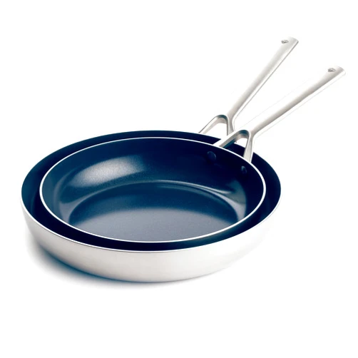 Blue Diamond Tri-Ply Cookware Set, Stainless Steel, Ceramic Nonstick, 9.5