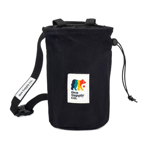 Oso Supply Co Waxed Canvas Chalk Bag for Rock Climbing, Bouldering Chalk Bucket with Belt, Waterproof, Zippered Pocket - Perfect Rock Climbing Gear, Equipment for Indoor/Outdoors