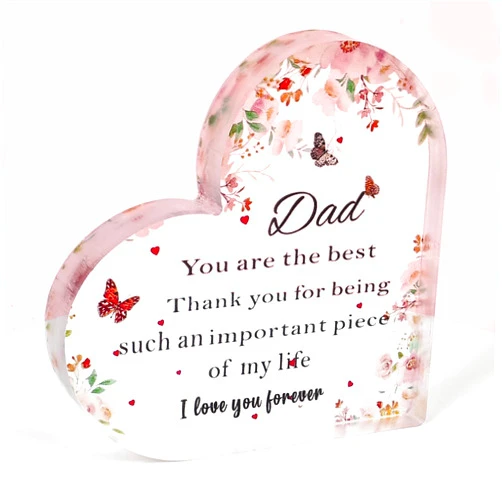 Sokaton Personalized Engraved Acrylic Plaque - Unique Christmas & Birthday Gift for Dad, Father's Day Ideas (For Dad)