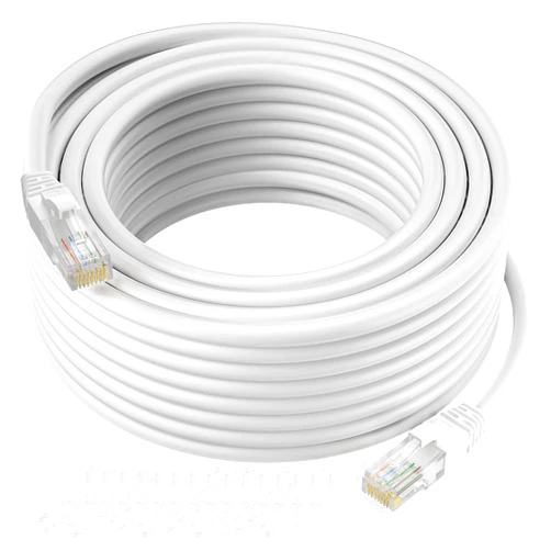 Kxable Cat5e Ethernet Cable 200 FT, Long Cat 5e Internet Cable, White Snagless Patch Cord, Flexible, Network, LAN, PoE, Standard RJ45 Connector for PC, Server, Router, Modem, TV, PS5 - with 15 Cable Ties