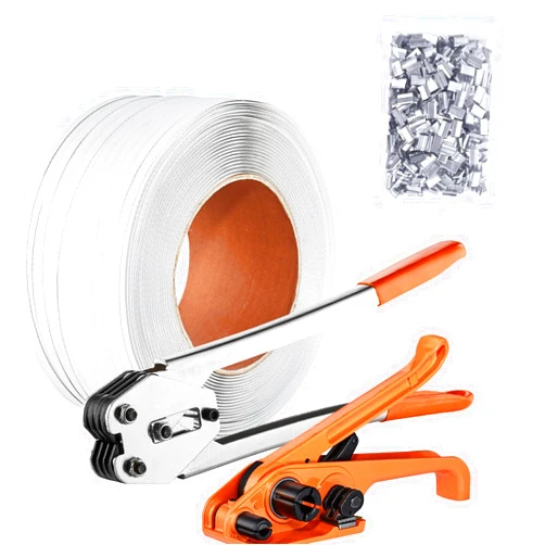 VEVOR PP Banding Strapping Kit with Strapping Tensioner Tool, Banding Sealer Tool, 328 ft Length, 100 Metal Seals, Pallet Packaging Strapping Banding Kit, Banding Packaging Strapping for Packing