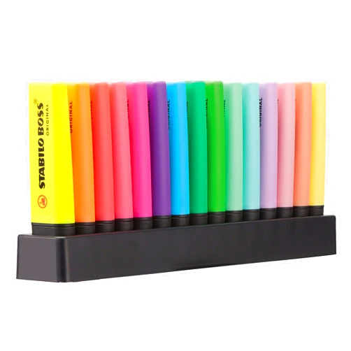 STABILO Highlighter BOSS ORIGINAL Deskset of 15 Assorted Colours