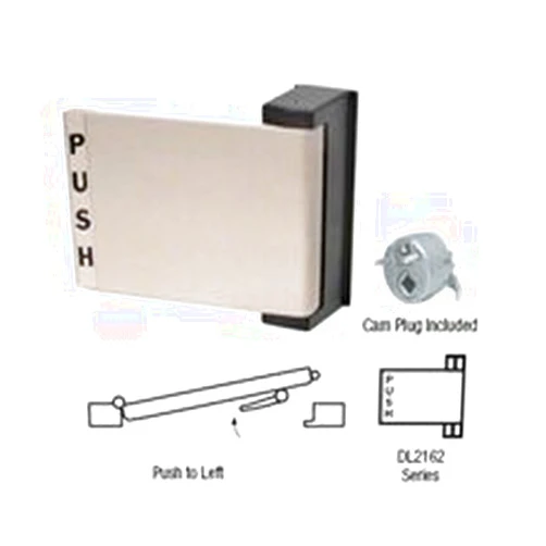 CRL Brushed Nickel Finish Universal Push-Pull Paddle Handle Push to Left