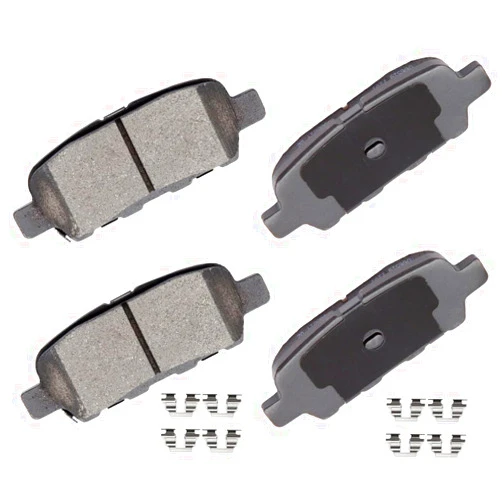 cciyu D905 Rear Ceramic Brake Pads Kits 4pcs fit For Infiniti EX35/FX37/FX45/G25/G35/M35/M37/M45/M56/QX50/QX60/QX70, For Nissan 350Z/370Z/Altima/Juke/Leaf/Quest/Rogue, For Suzuki Grand Vitara