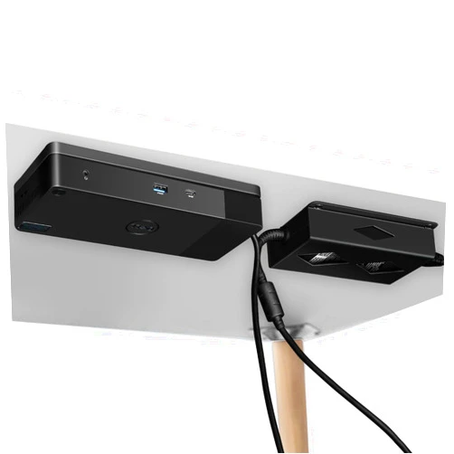 DUDUXI Under Desk Mount for Dell WD19 / WD19S / WD19TBS / WD19TB / WD22TB4 Dock + Power Bricks (for 180W and 130W), Docking Station & Power Bricks Holder
