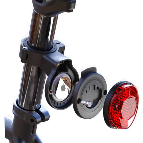 FASTAND Bike Airtag Holder, Concealed GPS Tracker Mount - Anti-Theft Bike Security Accessory for Mountain, Road Bike, MTB, Electric Bicycle.