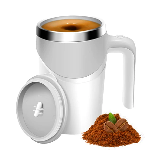 Ubitree Self Stirring Coffee Mug, Rechargeable Automatic Stirring Coffee Tumbler for Home Office Travel Use, Insulated Stainless Steel Auto Self Mixing Cup for Coffee Milk Cocoa Tea Hot Chocolate
