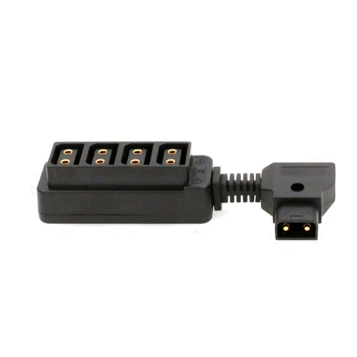 HangTon Short D-Tap P-tap Power Splitter Male to Female Adapter 1 to 4 for V-Mount Gold Mount Battery