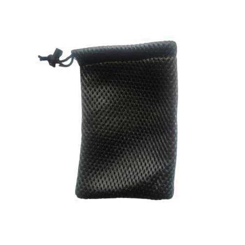 QLXHBOT Small Mesh Bags,Black Nylon Mesh Drawstring Bags Drawstring Net Bag Small Travel Stuff 10 Pcs (13 x 9cm / 5