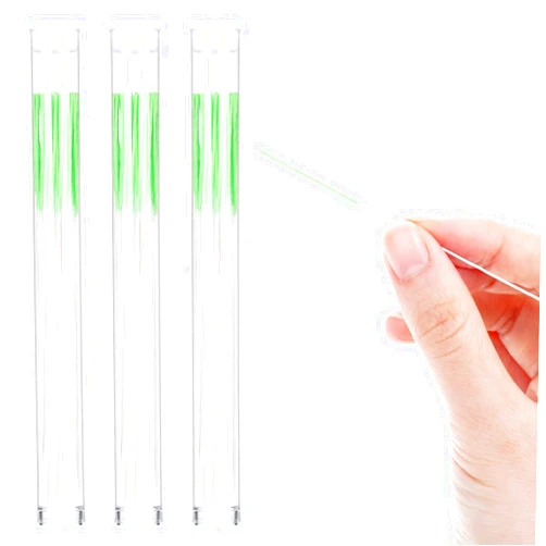 Yolev 180 Pcs Ear Piercing Cleaner Floss Ear Hole Cleaner Earring Hole Cleaner Disposable Aftercare Piercing Hole Cleaner Earrings Piercing Cleaning Line Piercing Care Cleaning Tool Odor Removal Green
