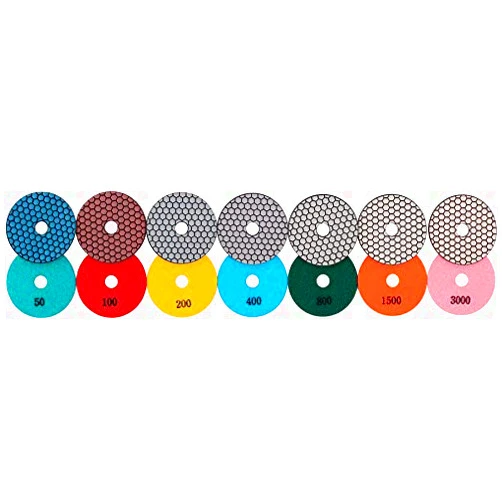 DIAMOND VANTAGE Hexagon Dry Pads Premium Pads 4 inch 7 pad Set