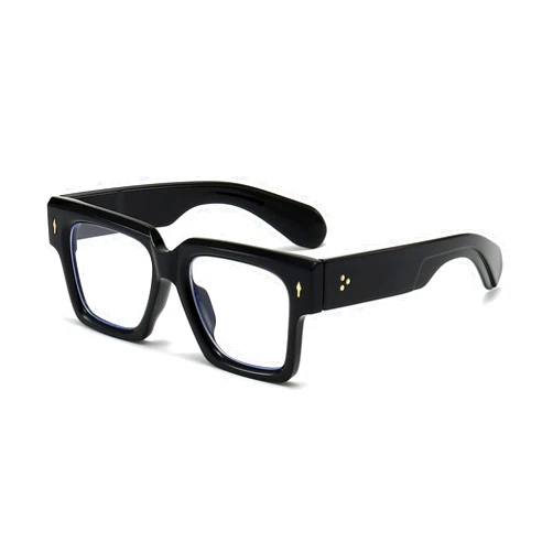 EYLRIM Square Frame Glasses for Women Men Fashion Thick Frame Blue Light Glasses Non Prescription Eyeglasses