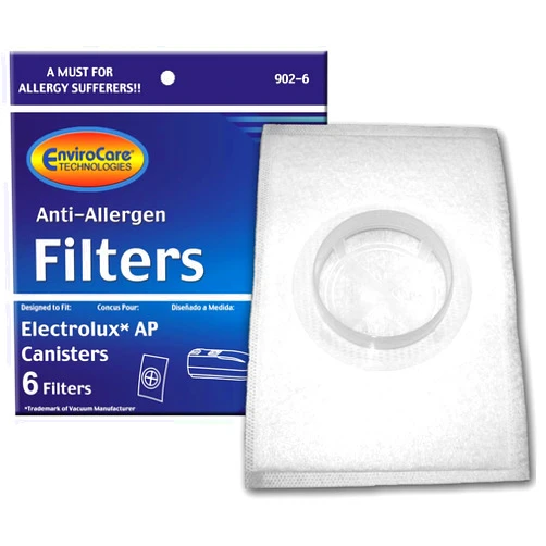 EnviroCare Replacement Allergen Vacuum Cleaner Filters made to fit Electrolux, Aerus AP100 Canister Vacuum HEPA LE 2100, Diplomat, Ambassador, Epic 6500, (6 Filters)