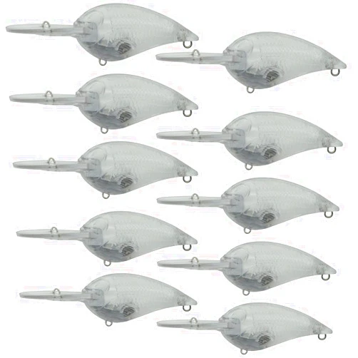 FINE FISHING 10PCS Unpainted Lure Blanks 14.04g 10cm with 8mm Free Fishing Eye Crankbait Baits Simulation Blank Body Clear Hard Baits Trout Salmon Minnow Lure Popper Lures Topwater Freshwater 8mm 8128
